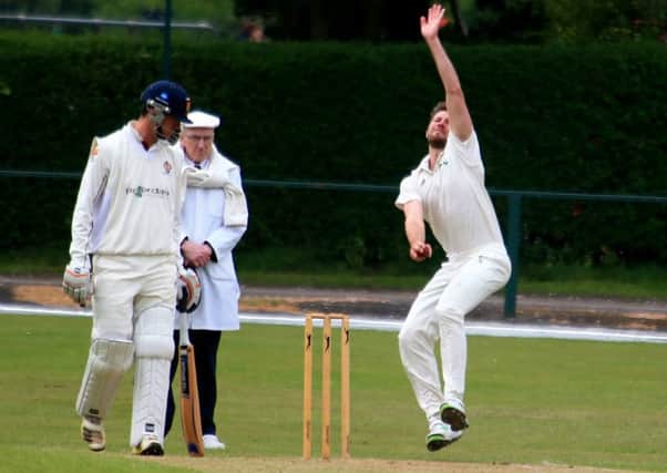New pro Michael Neser in action during Todmorden v Rawtenstell, cricket match, at Todmorden CC