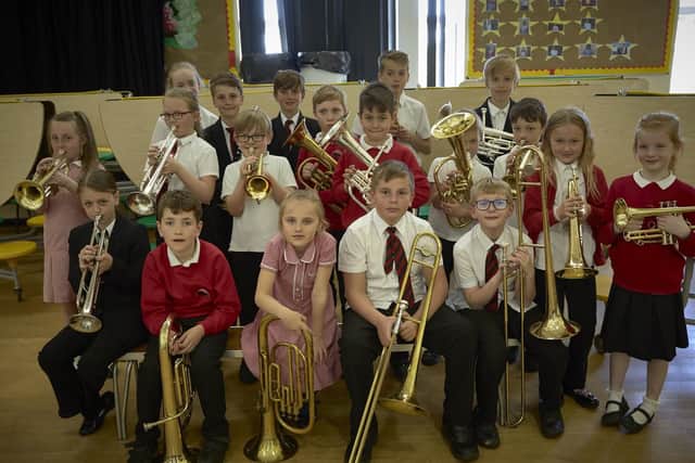 Band practice at Foxhill School, Queensbury.